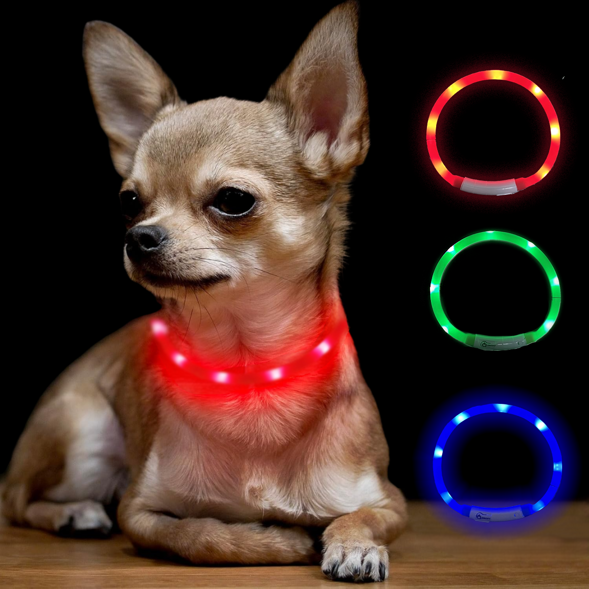 Dog Muzzle Silicone - Silicone LED Dog Collar,USB Rechargeable Glowing,