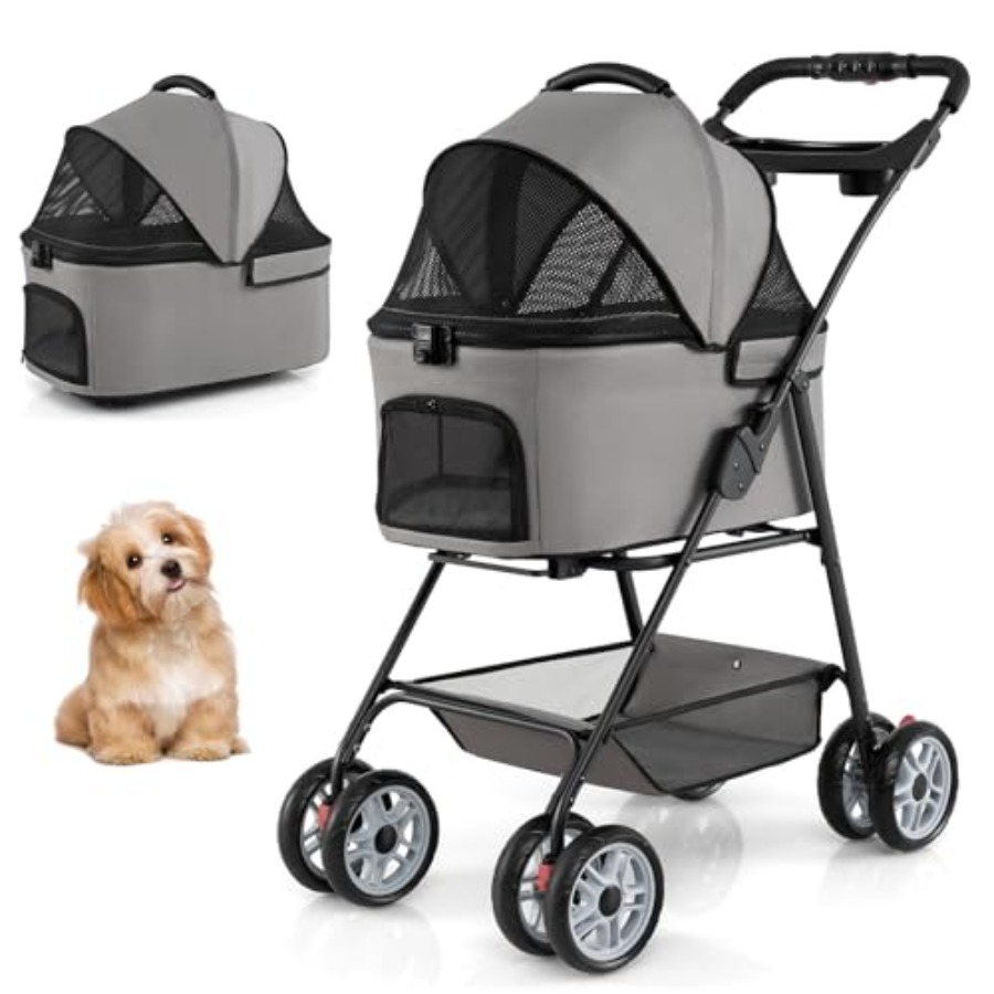 Pet Stroller Carrier - Pet stroller for outdoor use, polyester