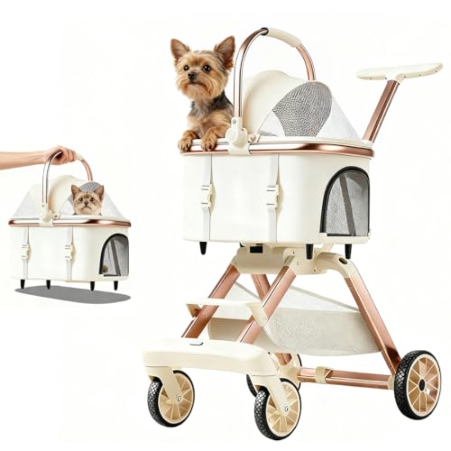 Pet Stroller Carrier - All-Terrain Pet Stroller for Small Medium