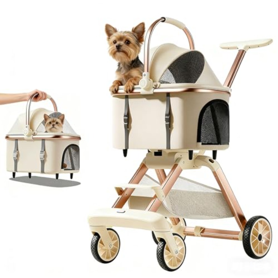 Pet Stroller Carrier - All-Terrain Pet Stroller for Small Medium