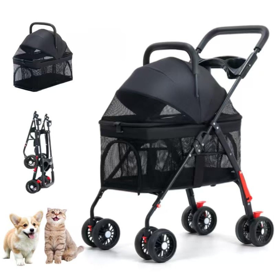 Pet Stroller Carrier - 3-in-1 Pet Stroller for Small/Medium Dogs