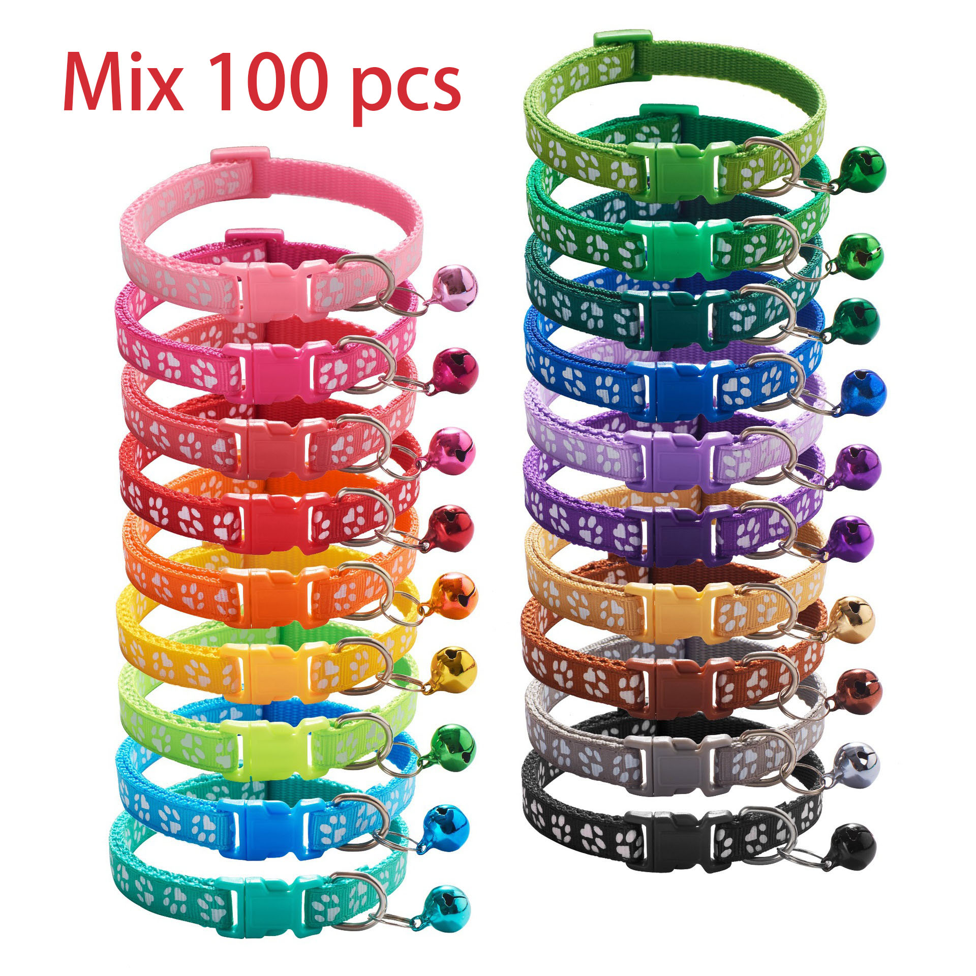 Pet Supplies Wholesale - 100 PCS Wholesale With Bell Collars