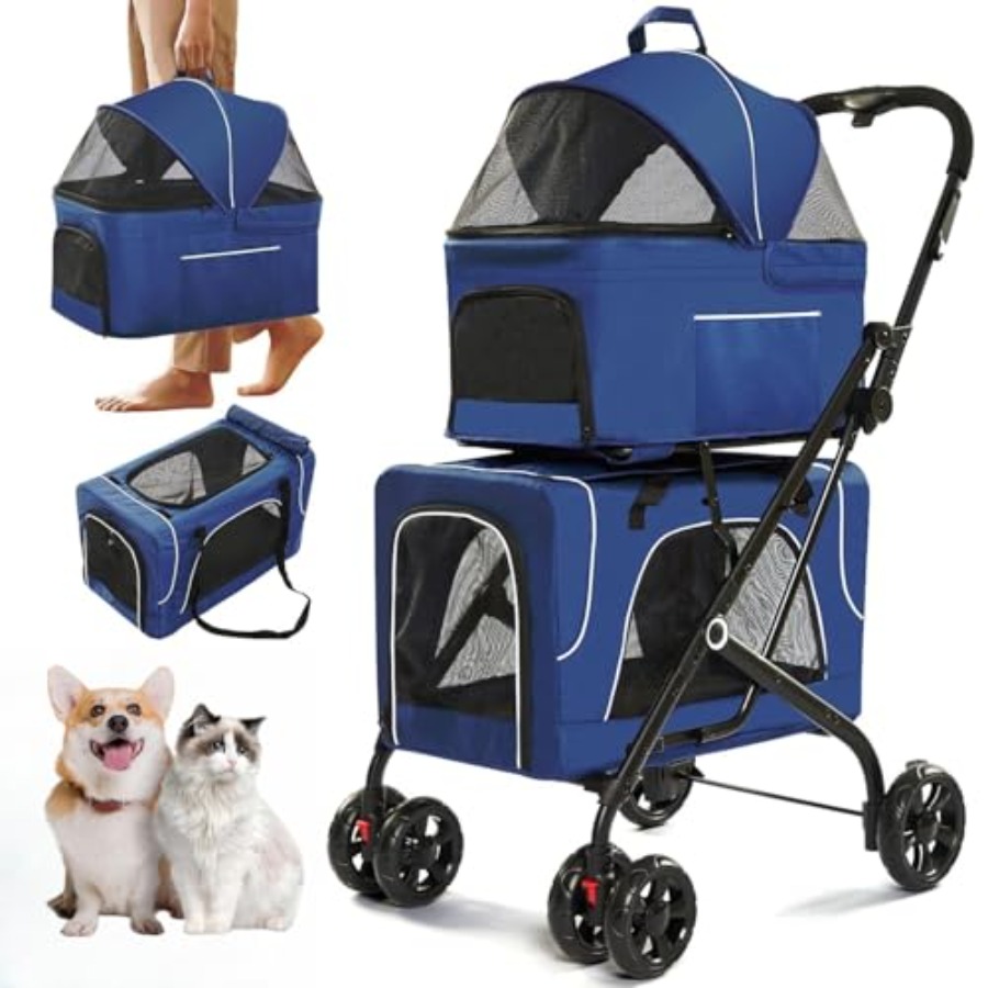 Double Dog Stroller for 2 Dogs - Pet Stroller Carrier 리뷰 및 가격