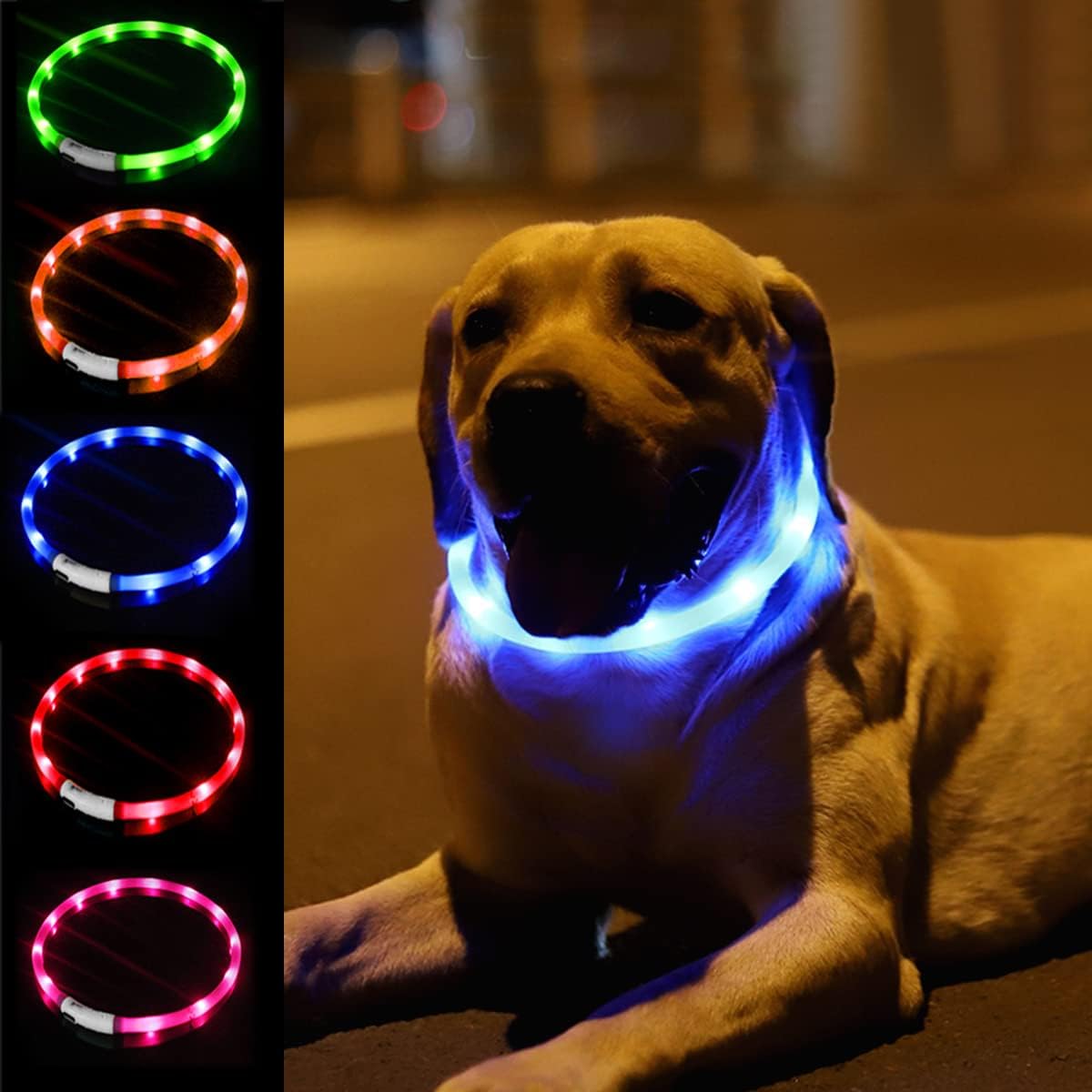 Silicone LED Dog Collar,USB Re - Dog Muzzle Silicone 리뷰 및 가격