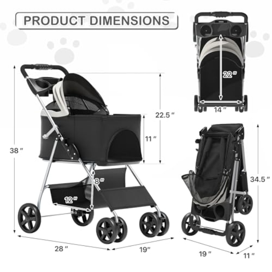 Pet stroller for small medium  - Pet Stroller Carrier 리뷰 및 가격