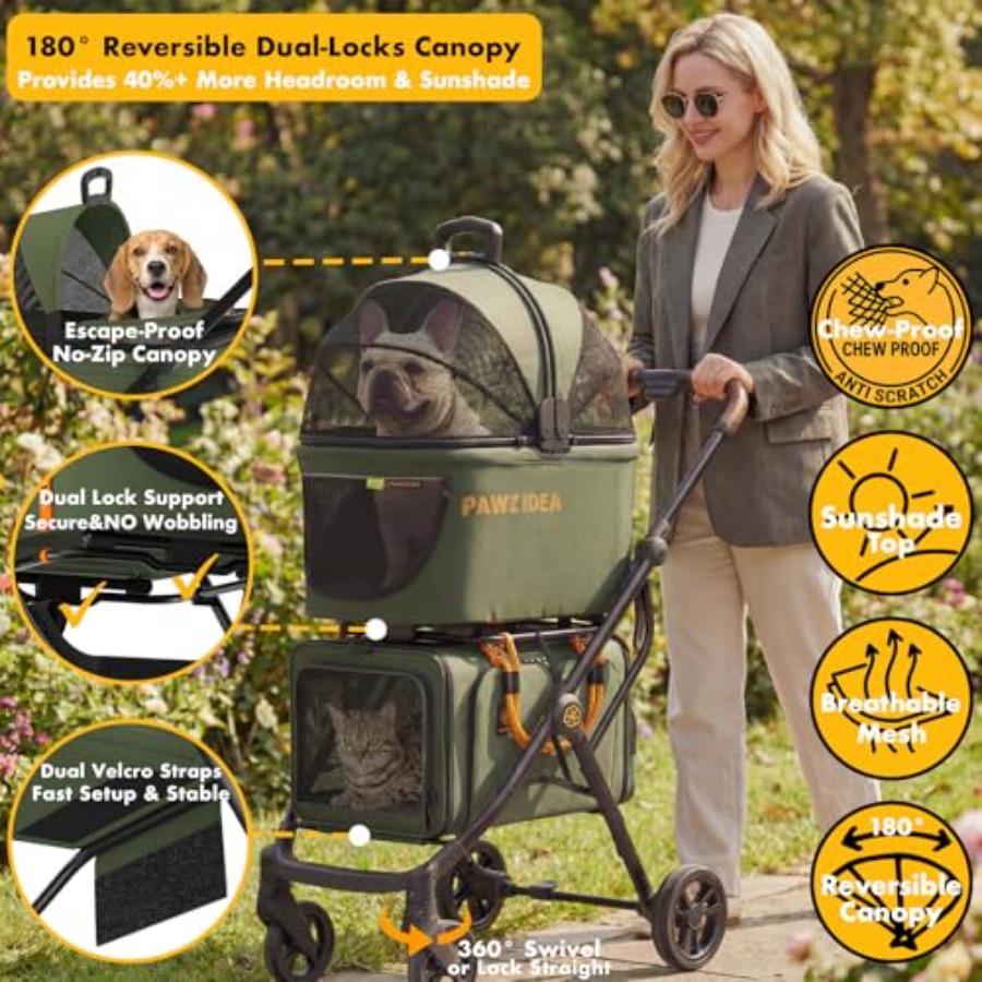 Double pet stroller for travel - Pet Stroller Carrier 리뷰 및 가격