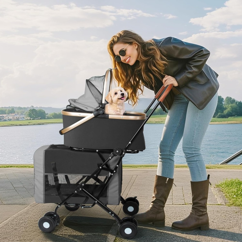 Double Pet Stroller for Dogs & - Pet Stroller Carrier 리뷰 및 가격