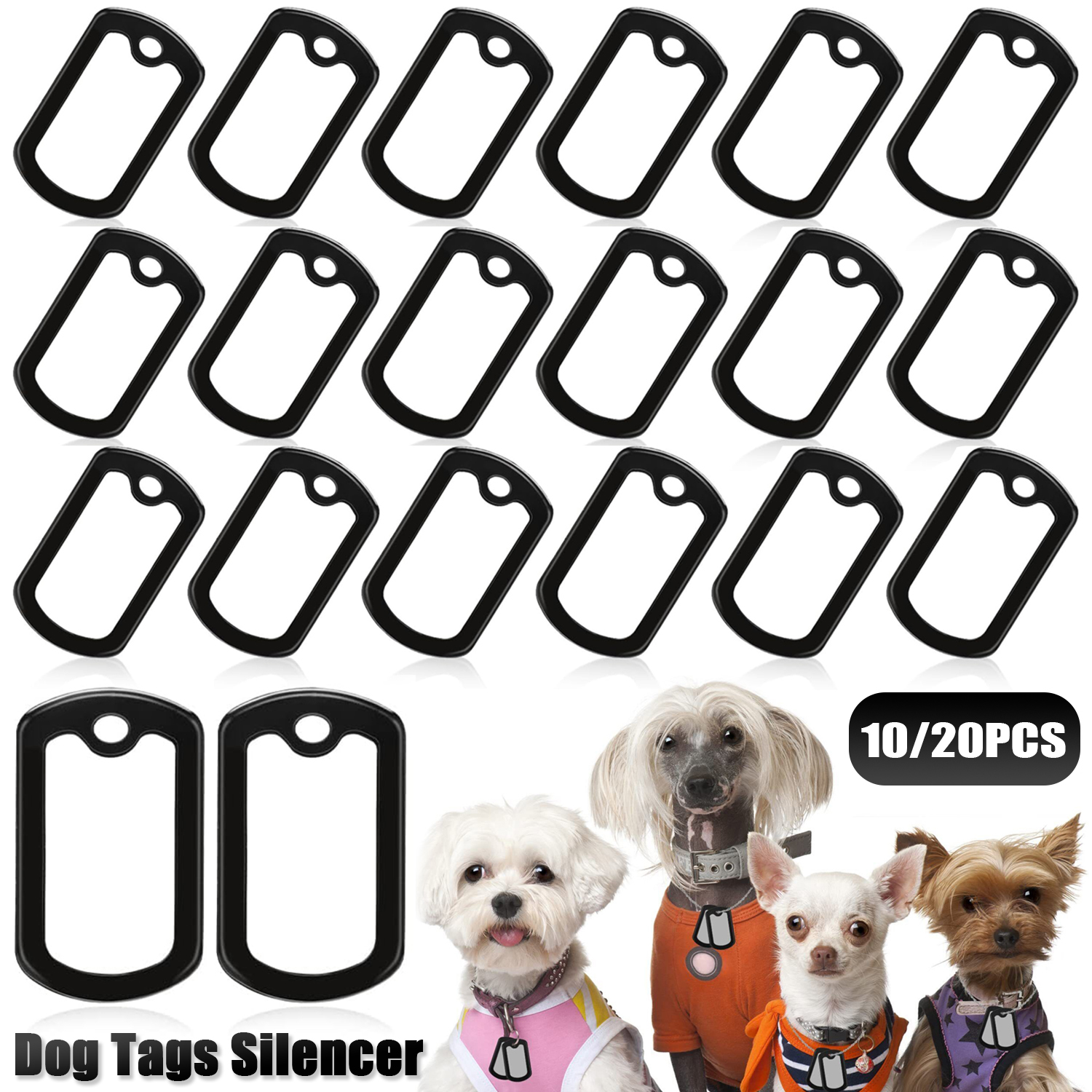 10-20Pcs Dog Tag Silicone Sile - Dog Muzzle Silicone 리뷰 및 가격