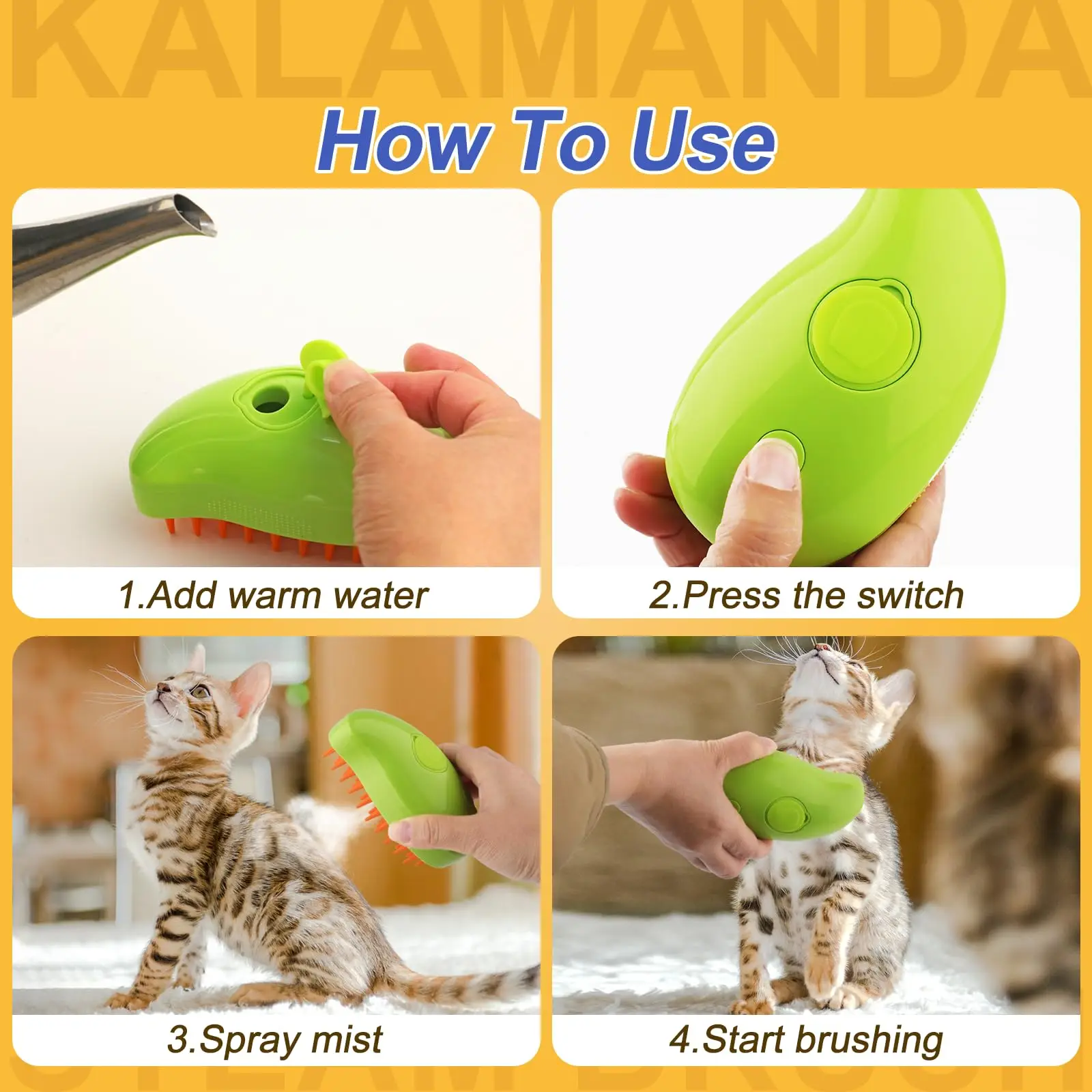 3-in-1 Steamy Brush for Pet Ca - Pet Supplies Grooming Hours 리뷰 및 가격
