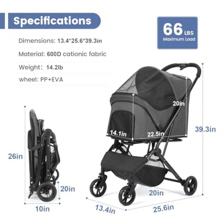 Pet Stroller for Medium Small  - Pet Stroller Carrier 리뷰 및 가격