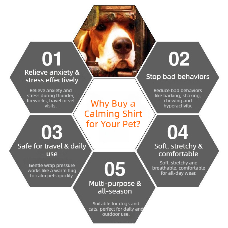 New Design Dog Calming Jacket  - Dog Anxiety Vest 리뷰 및 가격