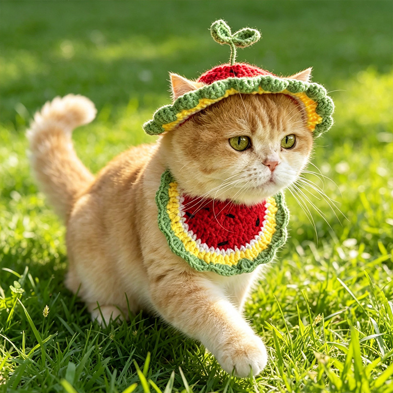 Kitty Neck Bibs Hats Set Pet O - Pet Supplies Wholesale 리뷰 및 가격