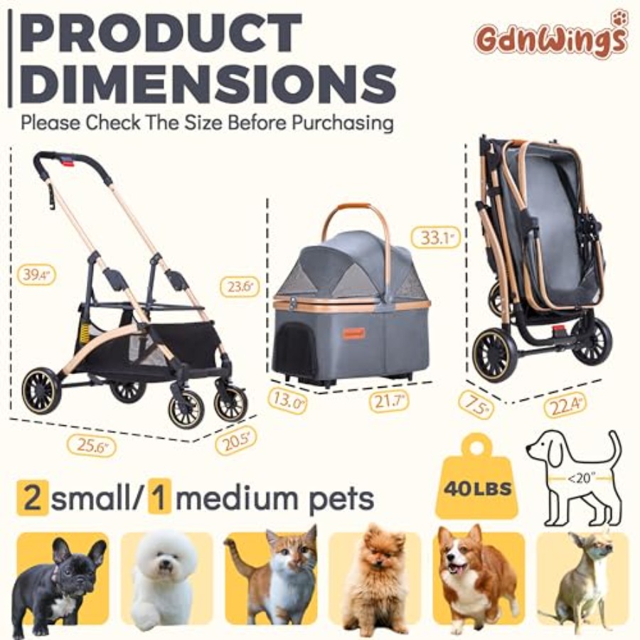 Pet Stroller for Small Dogs: L - Pet Stroller Carrier 리뷰 및 가격