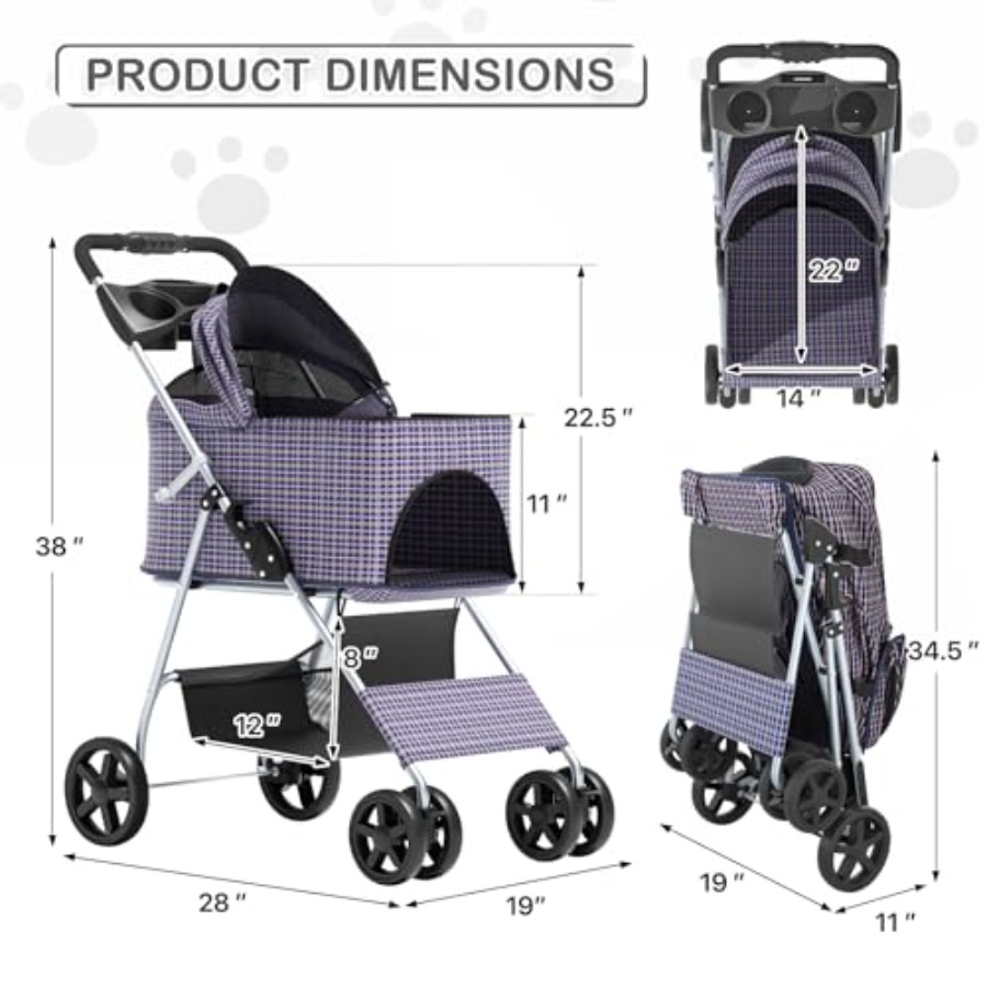 Pet stroller for small medium  - Pet Stroller Carrier 리뷰 및 가격